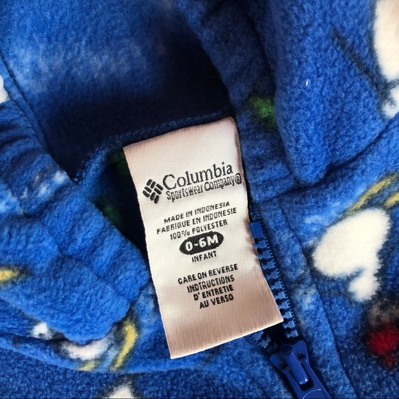 Columbia infant 0-6M winter snow one piece skiing snowman blue romper snow suit - Picture 6 of 8